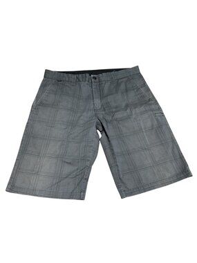 Fox Mens Gray Plaid Cargo Shorts Size 36 Cotton-Blend Casual Wear Motorcycle